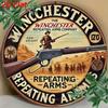 Vintage Winchester Metal Tin Sign 8x8 Inch Cowboy Western Wall Art Decor for Home Bar Cafe