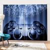 3D Cool Hra Elektronický Ovladač Závěs Gamer Boy Dětský Pokoj Dekor Závěs Obývací Pokoj Dekor Závěs 2 Panely Doprava Zdarma