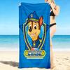 1Pc Paw Patrol Badge Adventure Beach Towel, Quick Dry, Multi-Use for Beach Pool Gym Yoga Home Travel, Christmas, Halloween, Xmas Gift M929223