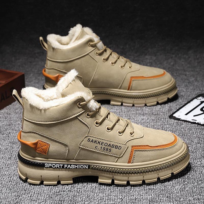 Fashion Men Boots Men's Winter Shoes Fashion Snow Boots Shoes Plus Size Winter Sneakers Ankle Men Shoes Winter Boots Black Blue Footwear
