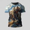 Men's Animal Cow 3D T Shirt Short Sleeve T shirt 3D Print Crew Neck Shirt Exaggerated Designer Party Holiday