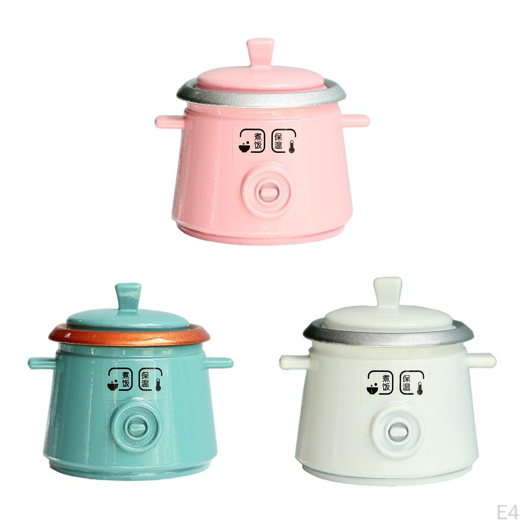 1: 8 1:1 Crafts Dollhouse Cookware Model Miniature Rice Cooker Toys for Children Gift