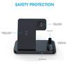 4 In 1 Qi Wireless Charger Stand 10W Fast Charging Dock Station For iPhone 13 12 11 XS XR X 8 Airpods Pro Apple Watch SE 6 5 4 3