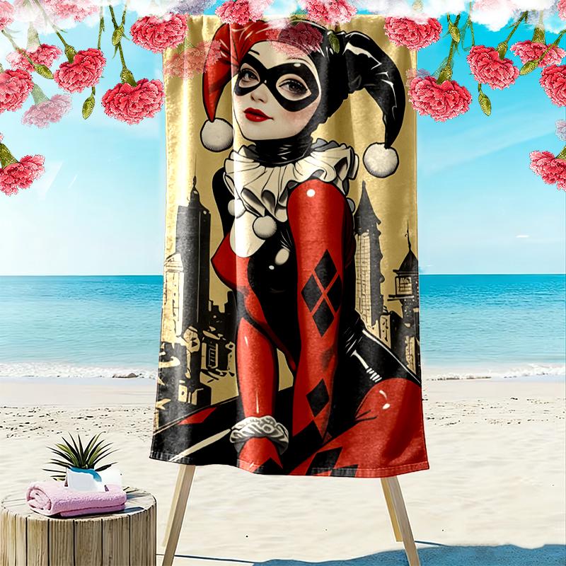 1pc JOKER Beach Towel, A Vibrant Beach Towel Suitable for Outdoor Activities, Camping, Hiking