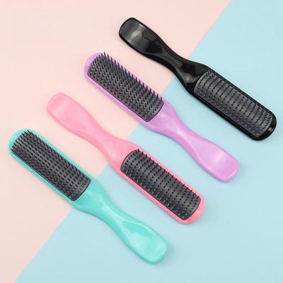 Pettine per capelli a nove file color caramella per uno styling liscio - Denti morbidi, costola in plastica, uso quotidiano a casa