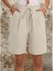 Damen Sommer Shorts in Unifarbe mit elastischem Bund und Schrägtaschen - Lässig & Bequem