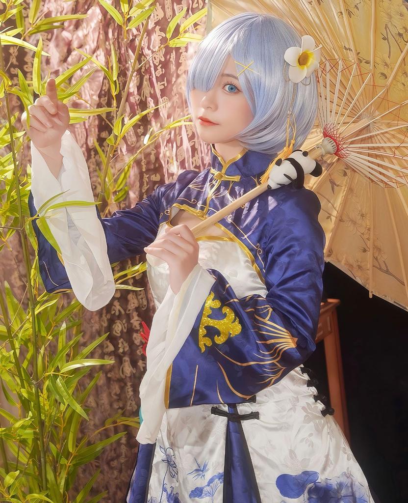 Cosplay Rem Cosplay Chinese Stage School Party Chinese Size [Nou-satsu] ReZero Costume, Dress, Anime, Halloween, Outfit, Festival, (Rem, Dress, M)