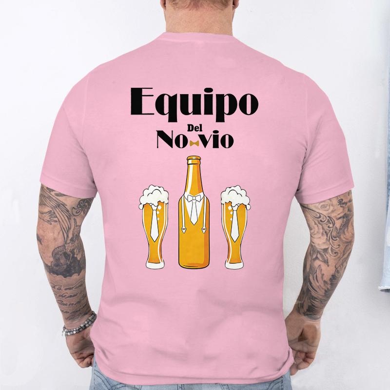 Spanish Unisex Novio Futuro Tees: Back Print Graphic Tops Team Groom Squad Tee 2026 Fashion Bachelor Party Single Farewell T-shirts