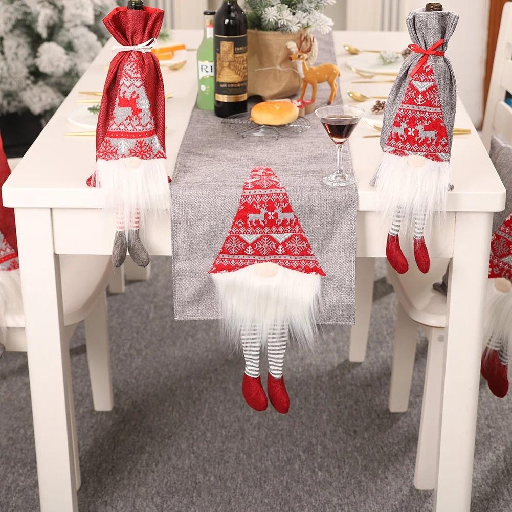 Rudolph Design Christmas Table Runner with Hanging Legs Suitable for Holiday Dining Tables and Farmhouse Style Decorations