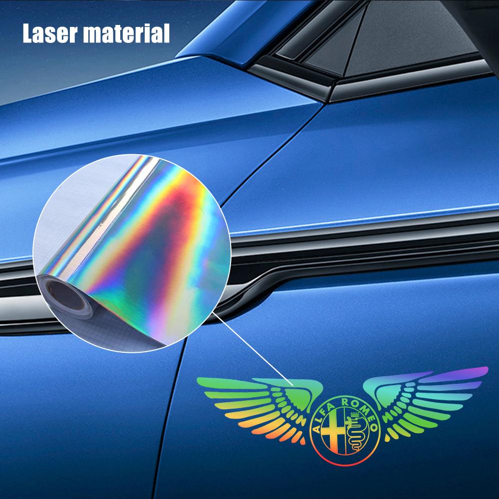 HNZCY1 3pcs Colorful and generic car reflective stickers waterproof car decoration For Alfa Romeo Giulietta Giulia GT Mito Brera