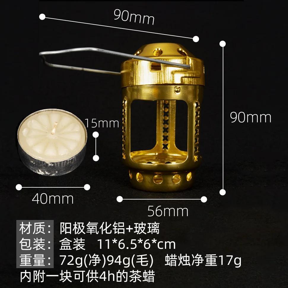 New Golden Camping Hanging Candles Night Fishing Tea Wax Lantern Fishing Lamp Aluminum Alloy Atmosphere Small Horse Lantern