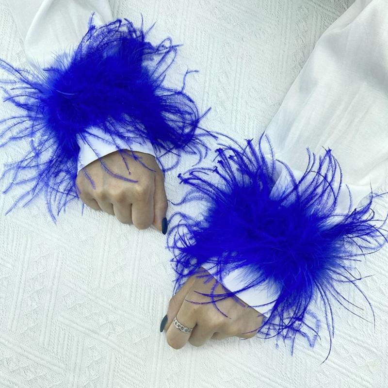 Feather Slap Bracelet Wrist Feather Cuffs Feather Wristband Women Hair Accessories Sexy Wristband Bracelet