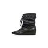 Folded Pointed Short Boots Women's Flat Bottom Straps 2025 Summer and Autumn New Retro Niche Maillard Western Cowboy Boots