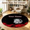 Round Rug Custom NameTokyo Ghoul Pattern Non Slip Carpet Home Floor Decor