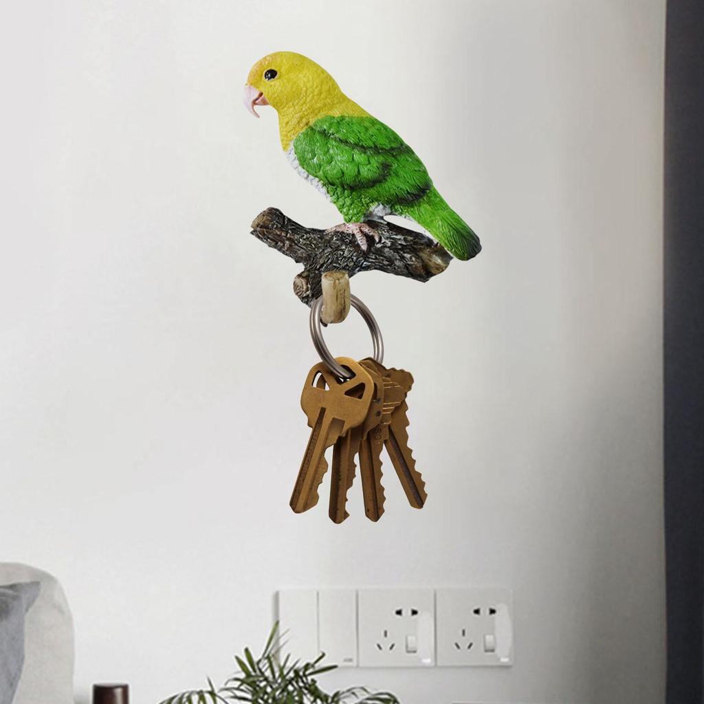 Gancio per Cappotto in Resina Uccello su Ramo Appendi Abiti Statuetta da Appendere Decorazione per la Casa per Cappello