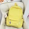 Schoolbag Japanese ins small fresh solid color versatile schoolbag large capacity junior high school student backpack leisure travel backpack