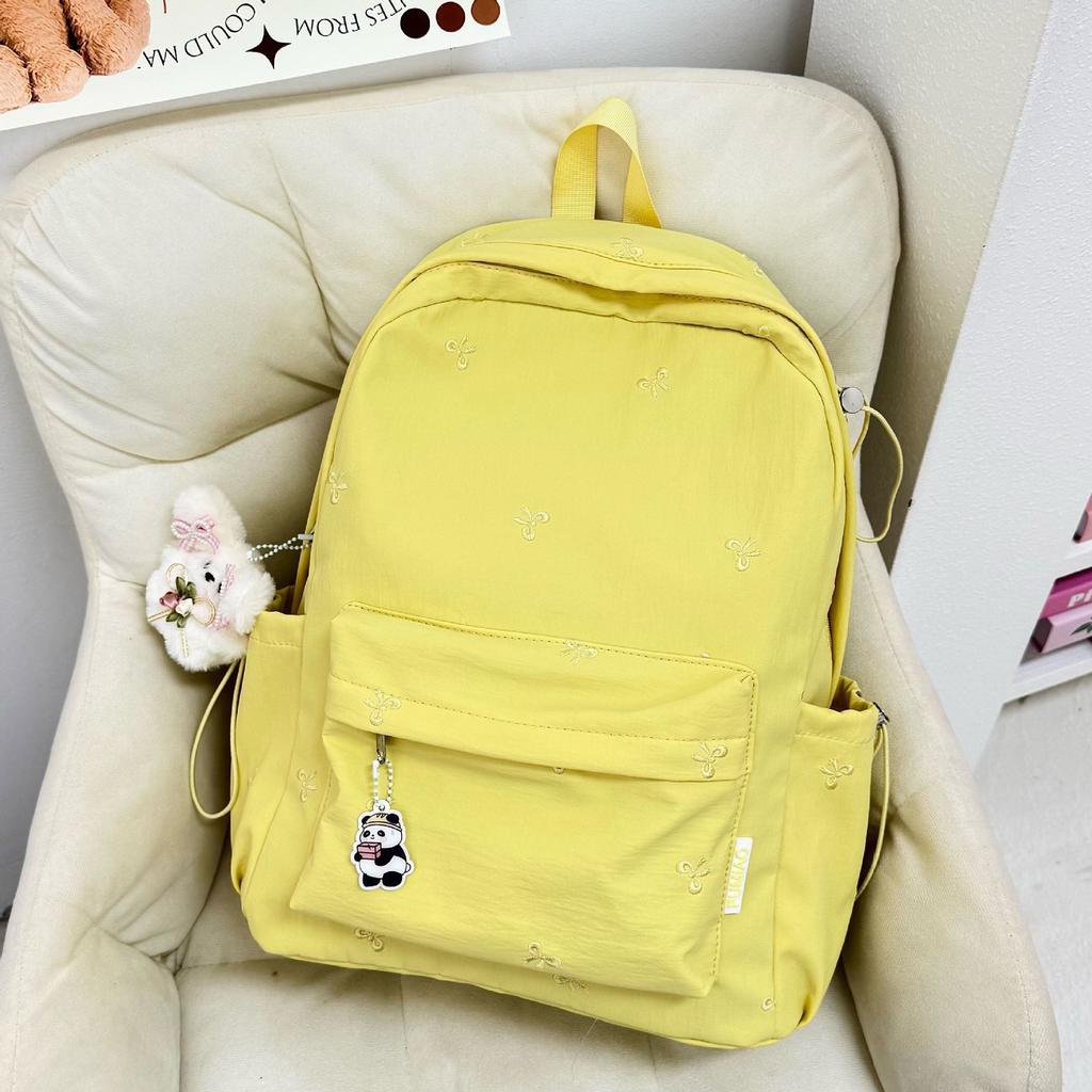 Schoolbag Japanese ins small fresh solid color versatile schoolbag large capacity junior high school student backpack leisure travel backpack