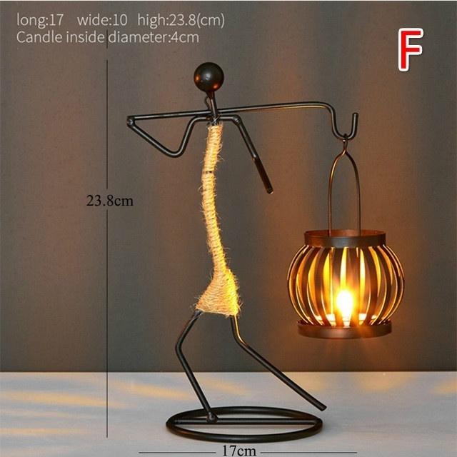Vintage Kerzenhalter Home Dekoration Metall Menschen Modell Candelabros Dekorative Kreative Leuchter Party Hochzeit Centerpices