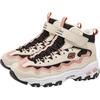 Skechers Kids Girls Versatile Non-Slip Warm High-Top Casual Shoes Kids Sneakers Beige 303952L-WBPK