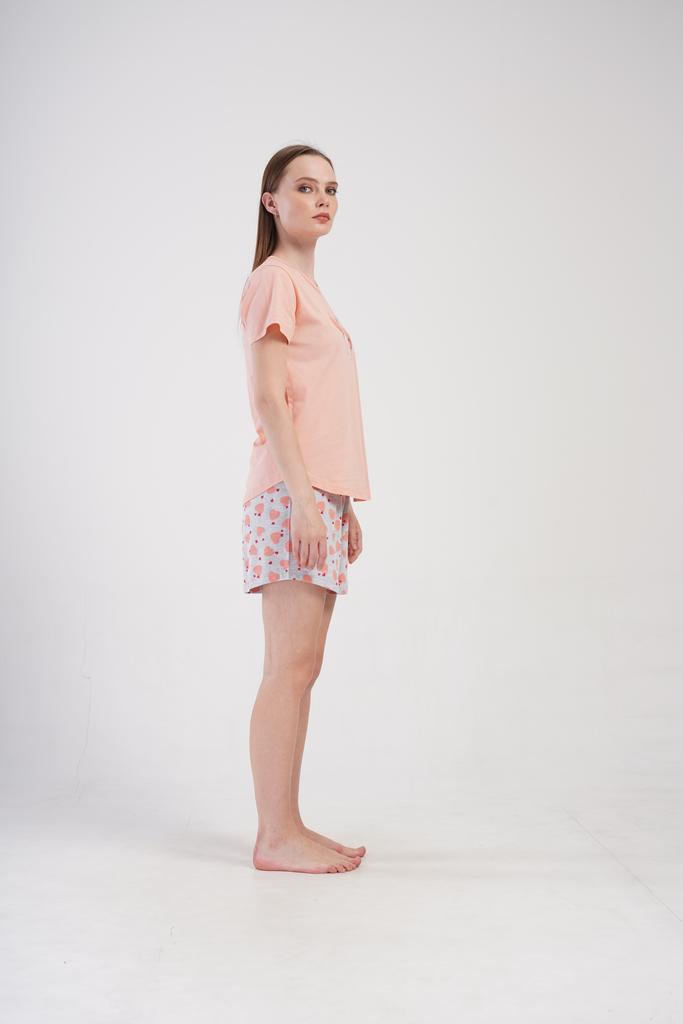 Women's Pajamas Short Pants Short Sleeve Vienetta Cotton S Loose Nice