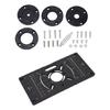 Lightweight Aluminum Router Table Insert Plate with 4 Insertion Rings For Crafting And Detailed Woodworking Tasks