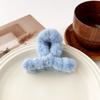 9cm Plush Cross Hair Clip for Women Korean Fashion Sweet Shark Clip Simple Versatile Hairpin Girl Hair Accessories