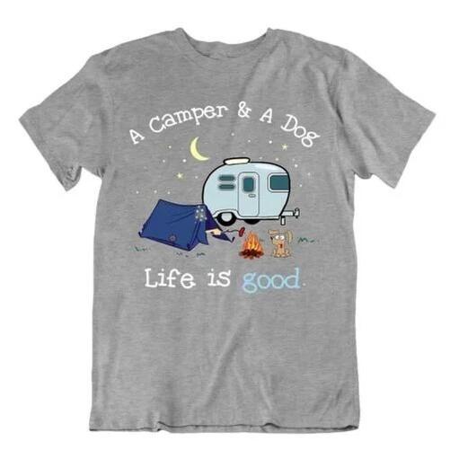 Camping Outdoor Trip T-Shirt Cool Gift Good Life Cute Funny Outdoor Fresh 2XL