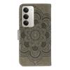 For Xiaomi Redmi 15 5G Case Rhinestone Decor PU Leather Mandala Imprinted Design Phone Cover with Wrist Strap