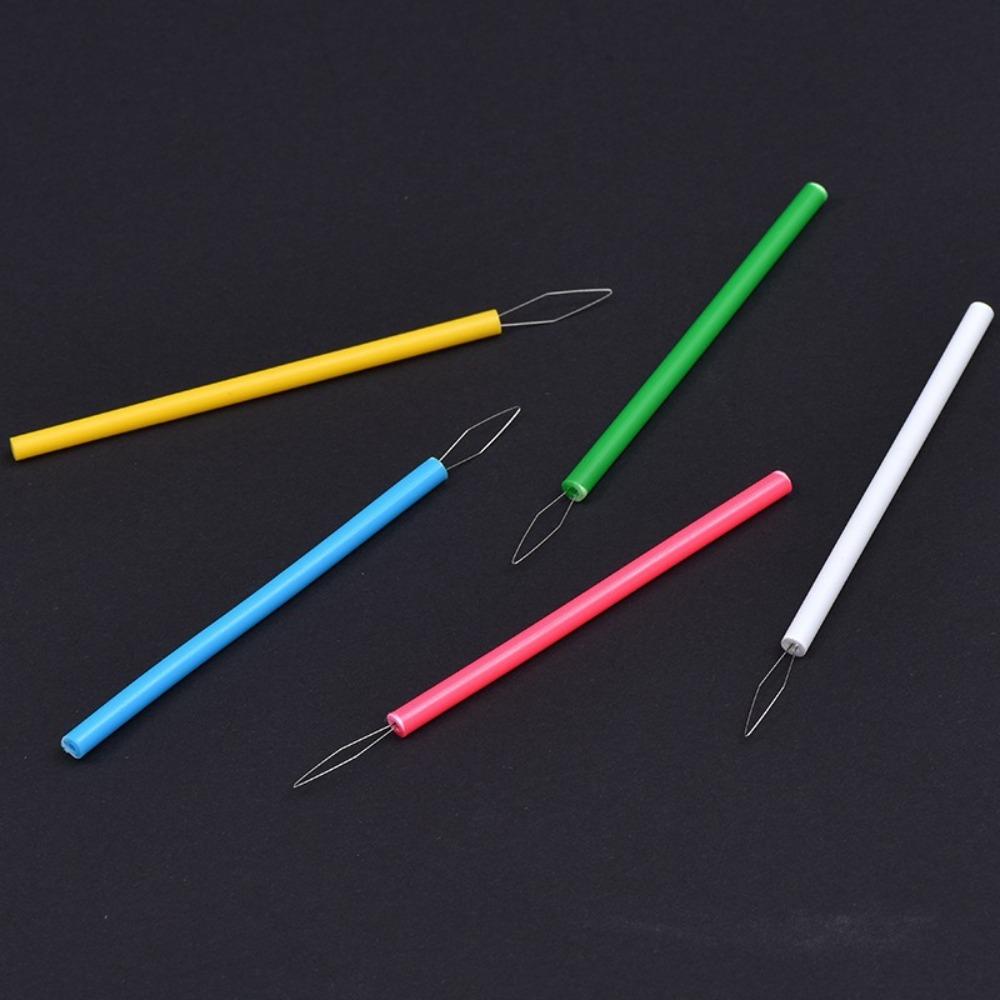 10Pcs Needlework Threading Needle Threaders Embroidery Cross Stitch Sewing Accessories Large Hole Beaded Accessories Long Handle