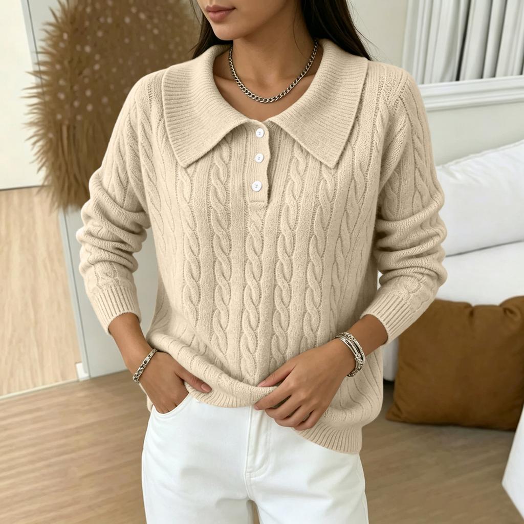Women's Casual Collar Knit Top