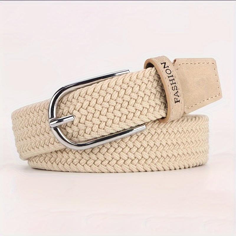 1pc Women's Elastic Woven Waist Belt Versatile Knitted Belt