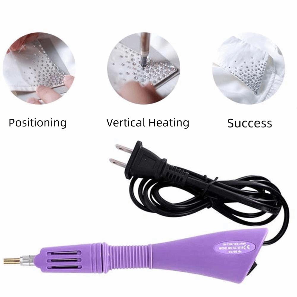 9pcs DIY Hot-fix Rhinestone Applicator Ergonomic Heated Rhinestone Pen Inlay Rhinestones Tool  Bags