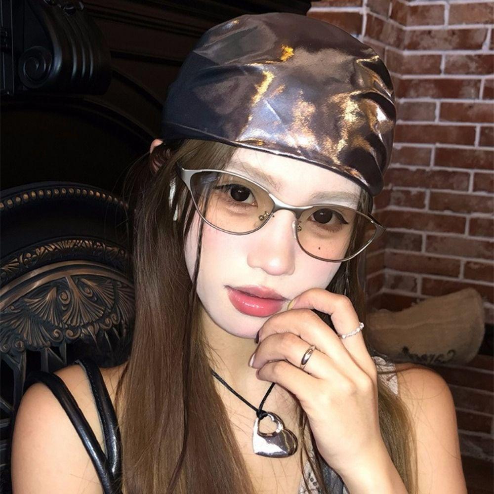 Square Y2k Print Turban Soft Punk Bandana Elegant Leopard Print Hair Scarf  Outdoor