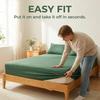 Cotton Fitted Bed Sheet With Elastic Band Mattress Covers Protector For Single Double King Bed 150/160/180x200 Custom Sizes