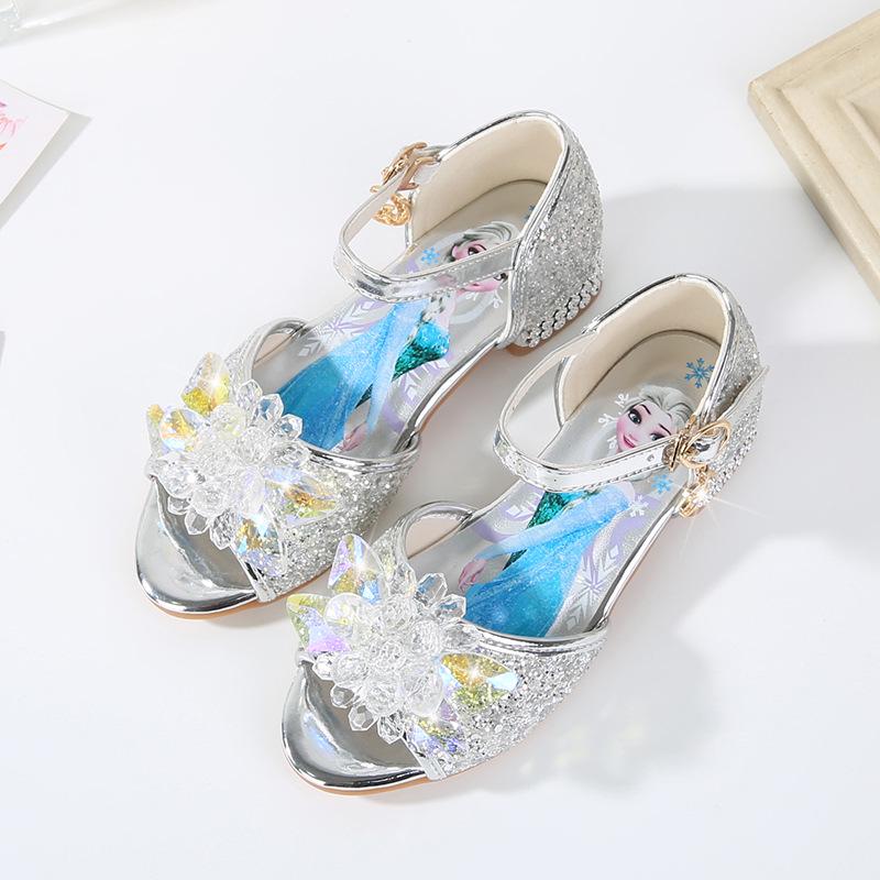 Princess Aisha 2026 Girls' Sandals – Summer Open Toe with Snowflake Rhinestone