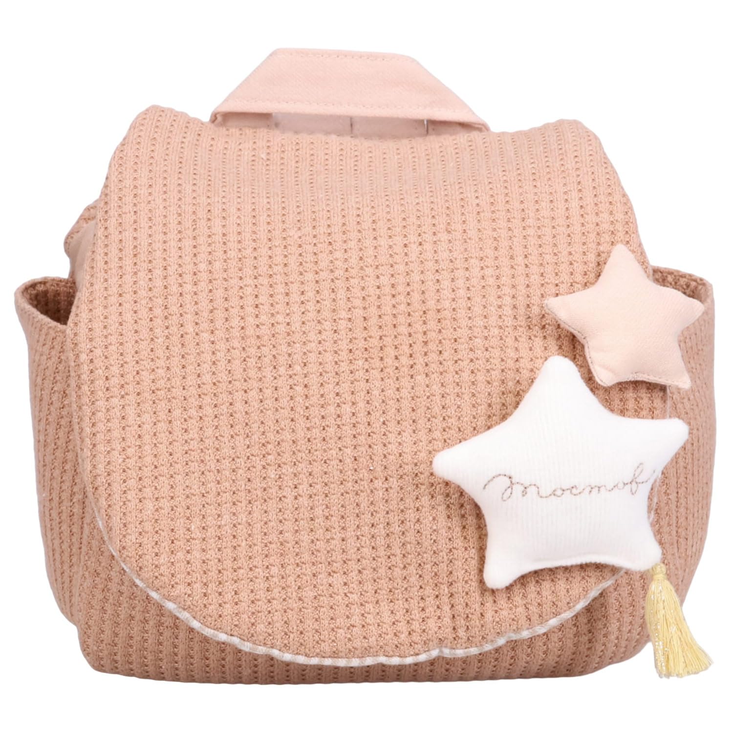 

Baby Backpack Issho Mochi Bag Star Soft Backpack Boys Baby Beige [Mokumofu] 622-156112