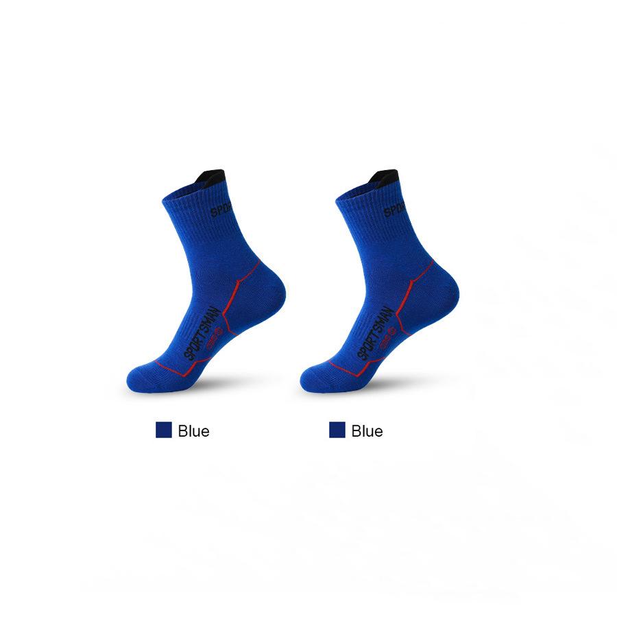 Men's Mid-Calf Sweat-Absorbing Odor-Resistant Cotton Socks for Running, Cycling, and Fitness