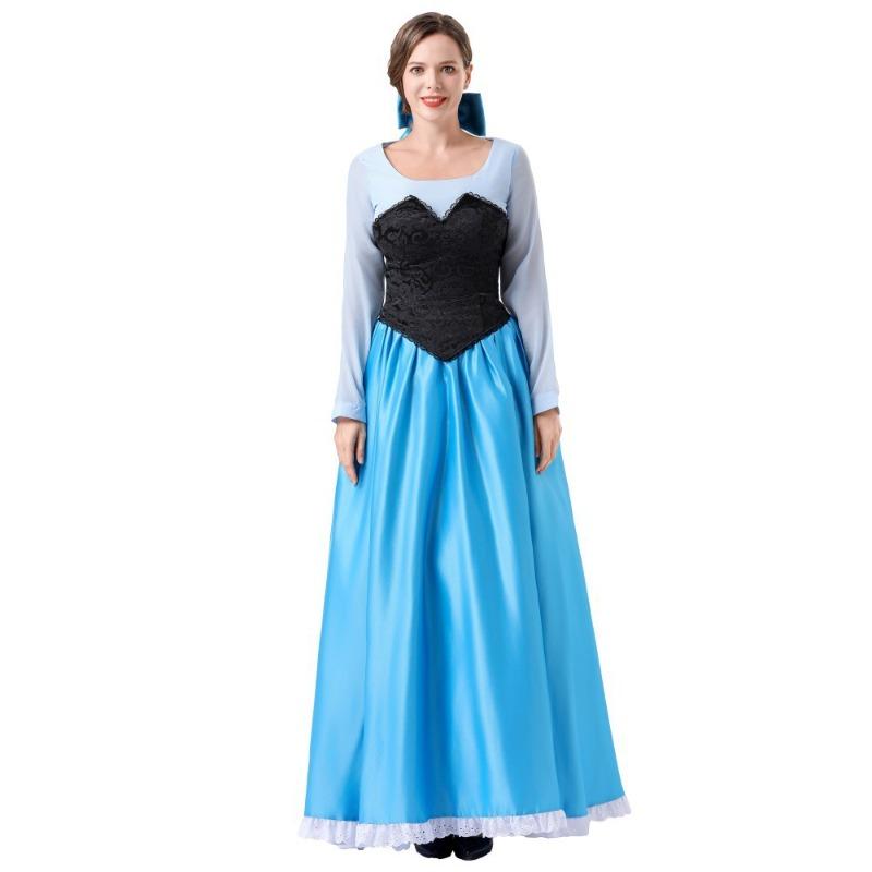 Blue Little Mermaid Dress Ariel Princess Dress Dress Long Dress Anime Sea Daughter Mermaid Suit