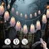 Ghost Lights LED Halloween Lights String Ghost Decor 10 Pieces 8 Modes Ambient Lighting For Home Outdoor Patio Porch Yard Garden