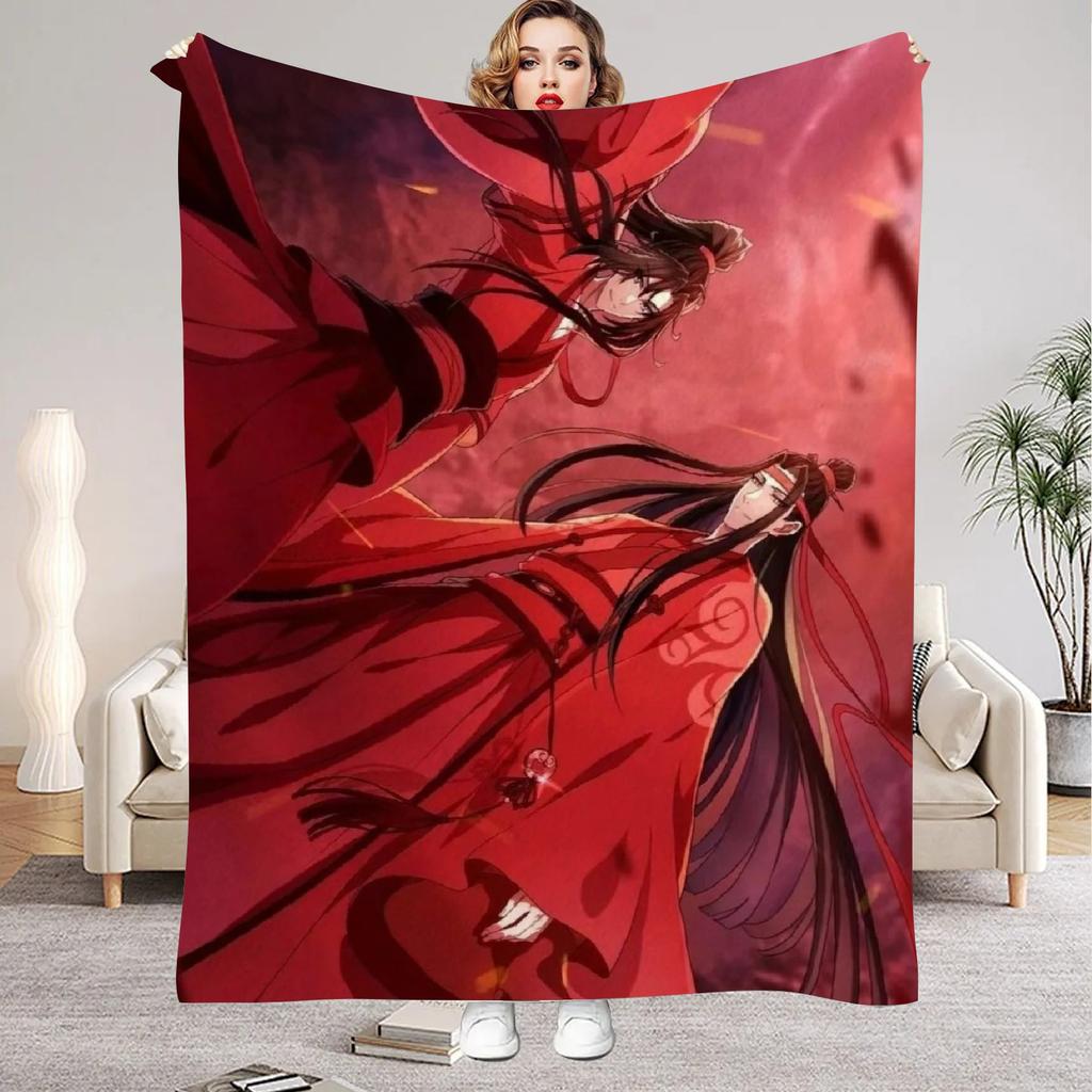 Modaozushi W&L Printed Flannel Blanket for Home Living Room Bedroom Decor New Year Christmas Gift for Kids