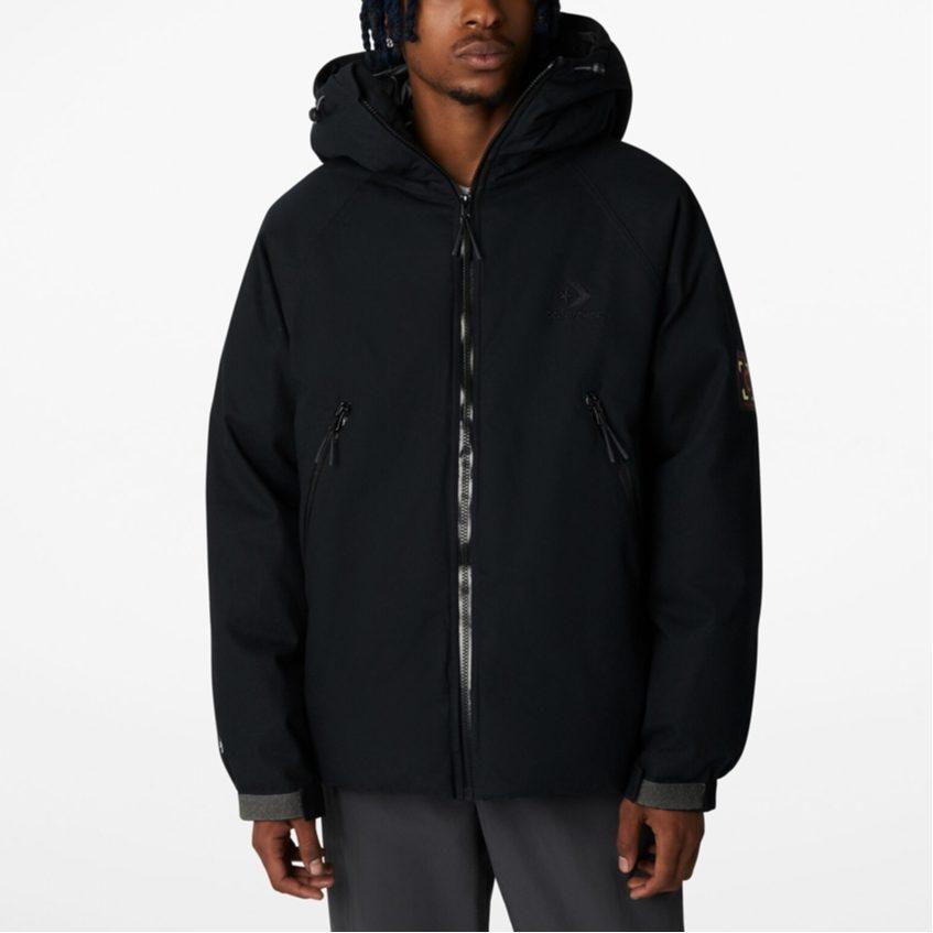 Converse Counter Climate Down Jackets Unisex Black Hooded Moderate Other 10023776-A01