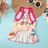 Cute Floral Pet Dog Sundress Soft Breathable Fabric Ruffle Hem For Small Dogs Summer Outdoor Daily Wear