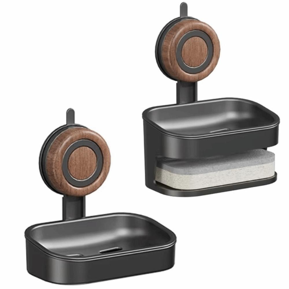 Double Layer Soap Dish Wall-mounted Bar Soap Holder Creative Laundry Soap Rack