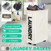 Portable Clothes Organizer Storage Basket Foldable Dirty Laundry Basket with Caster Wheels  High Capacity Laundry Bags Hamper