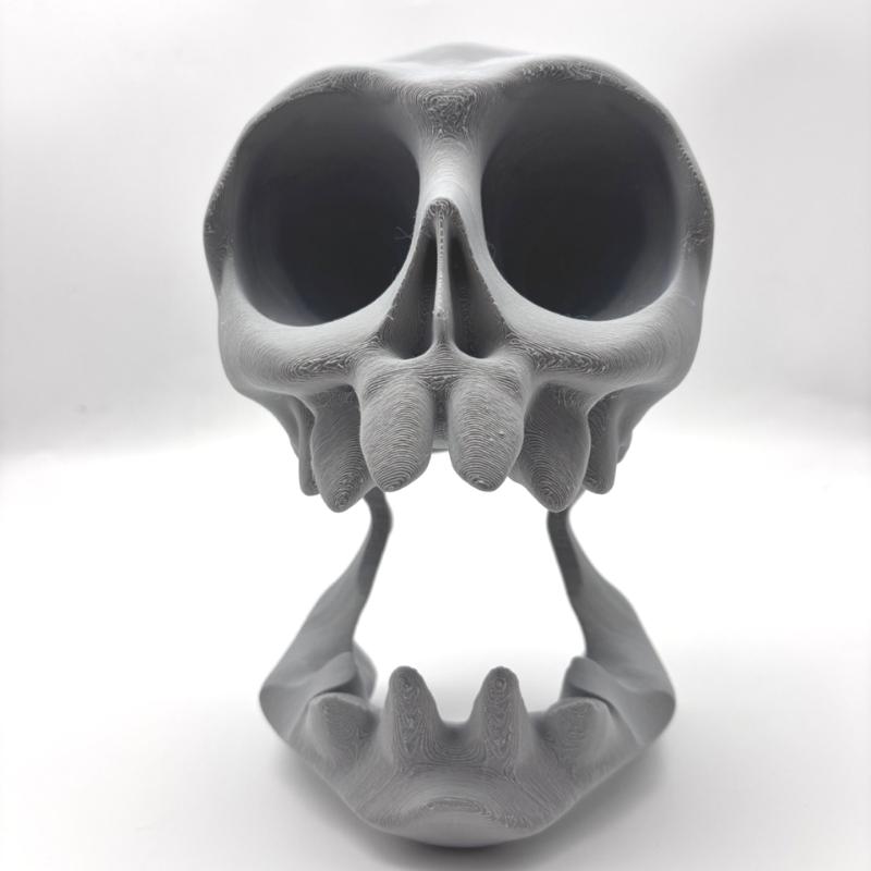

3D-печатная подставка для киберспортивных наушников, Настольная подставка-органайзер в виде черепа для киберспорта, Подставка для геймпада, совместимая с PS5/PS4, Лучший подарок для мужа серый