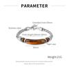 Luxury Charm Men's Bracelet Natural Stone Twist Chain Yellow Tiger Eye Stone Bead Bangle Vintage Men's Jewelry Wristband Gift