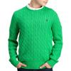Pulover Polo Ralph Lauren Ss24 Culoare Solidă Broderie Logo Tricot Cablu Mânecă Lungă Copii pulover Verde CWPOSWEY6820491-300