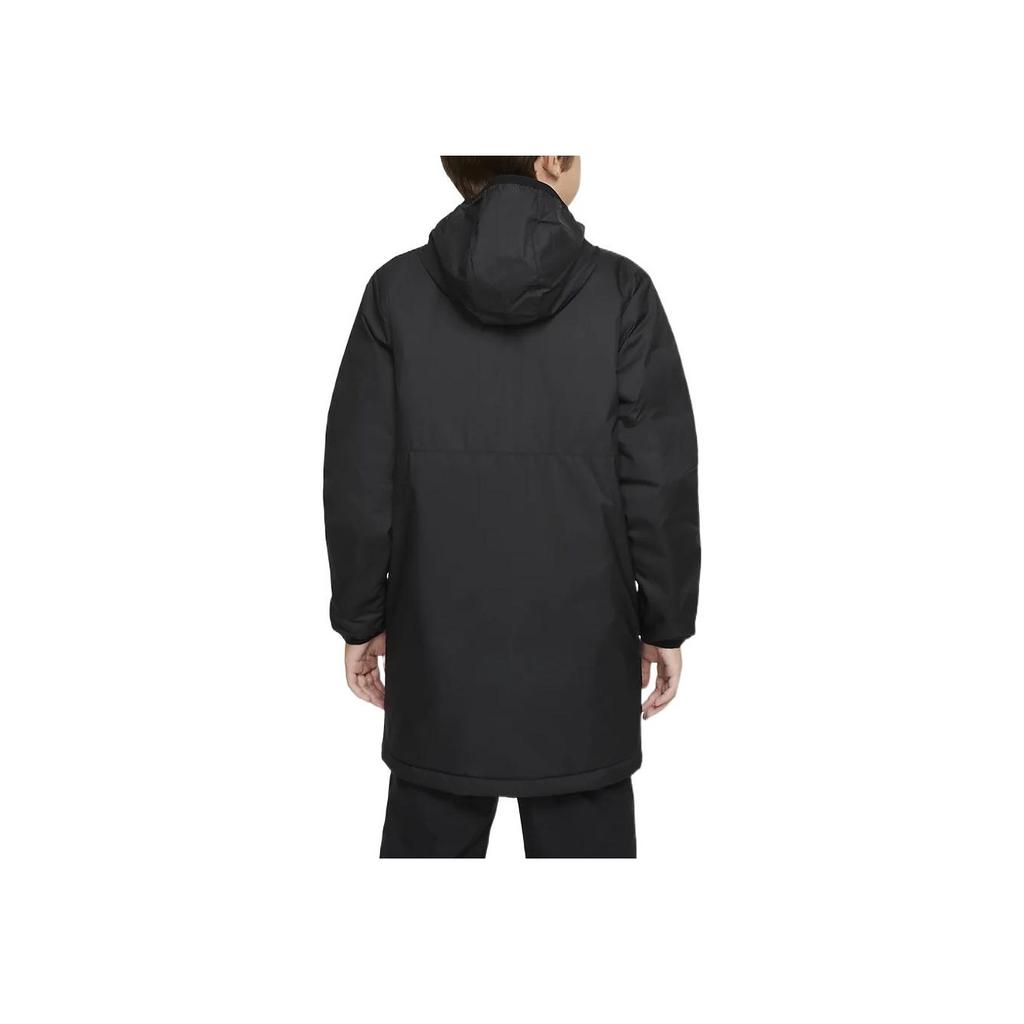 Nike Bunda Ležérní S kapucí Zip Kapsa s nášivkou Potisk loga Dětské bundy Černá CW6158-010