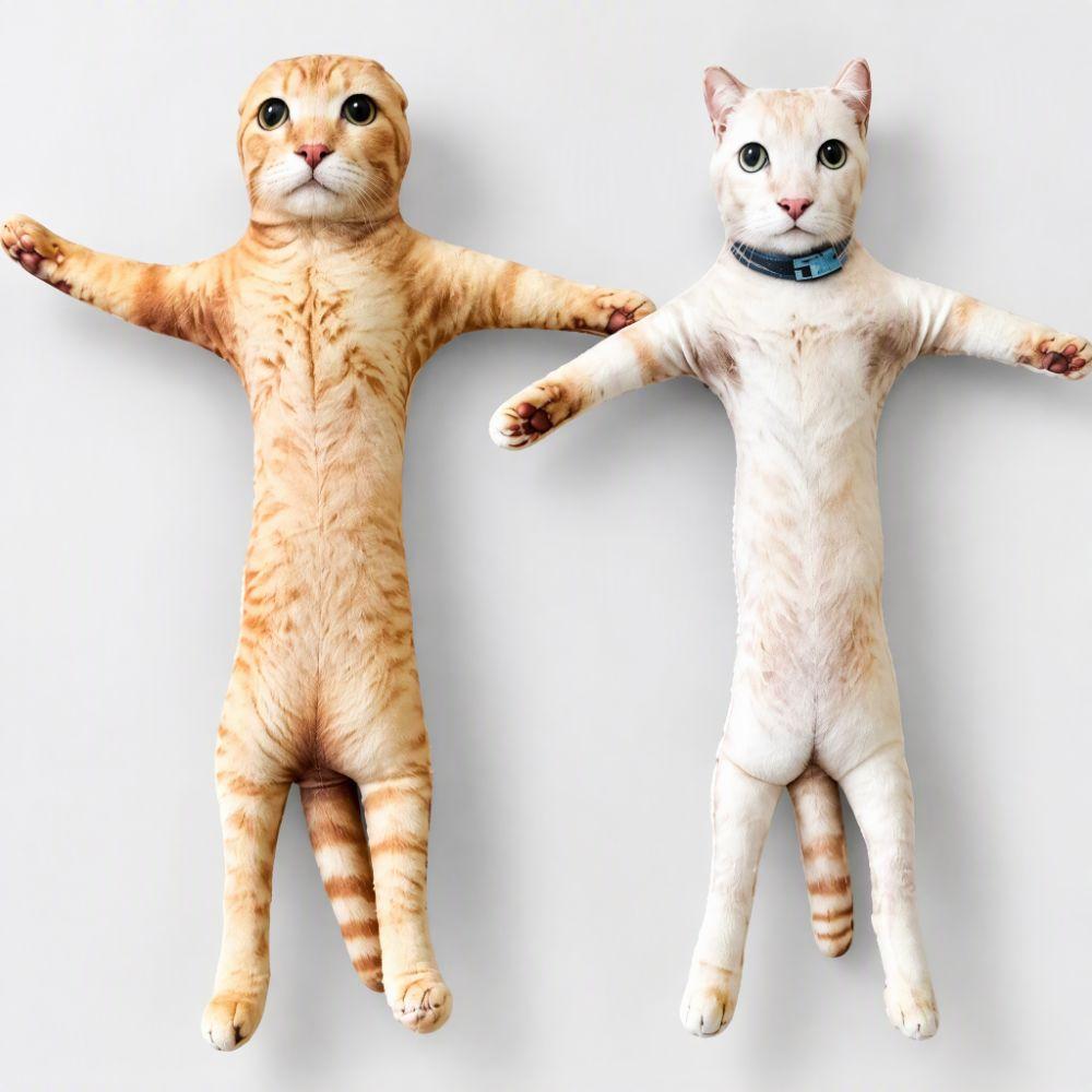 Animal Figure Cat Plush Doll Built in Skeleton Funny Cat Toy Kawaii Plush Cat Toy Kids Toy