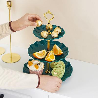 Cake Makaron Tray Stand Fruit Tray Cupcake Display Stand Cake Display Stand Plastic Dried Fruit Tray Party Table Decoration